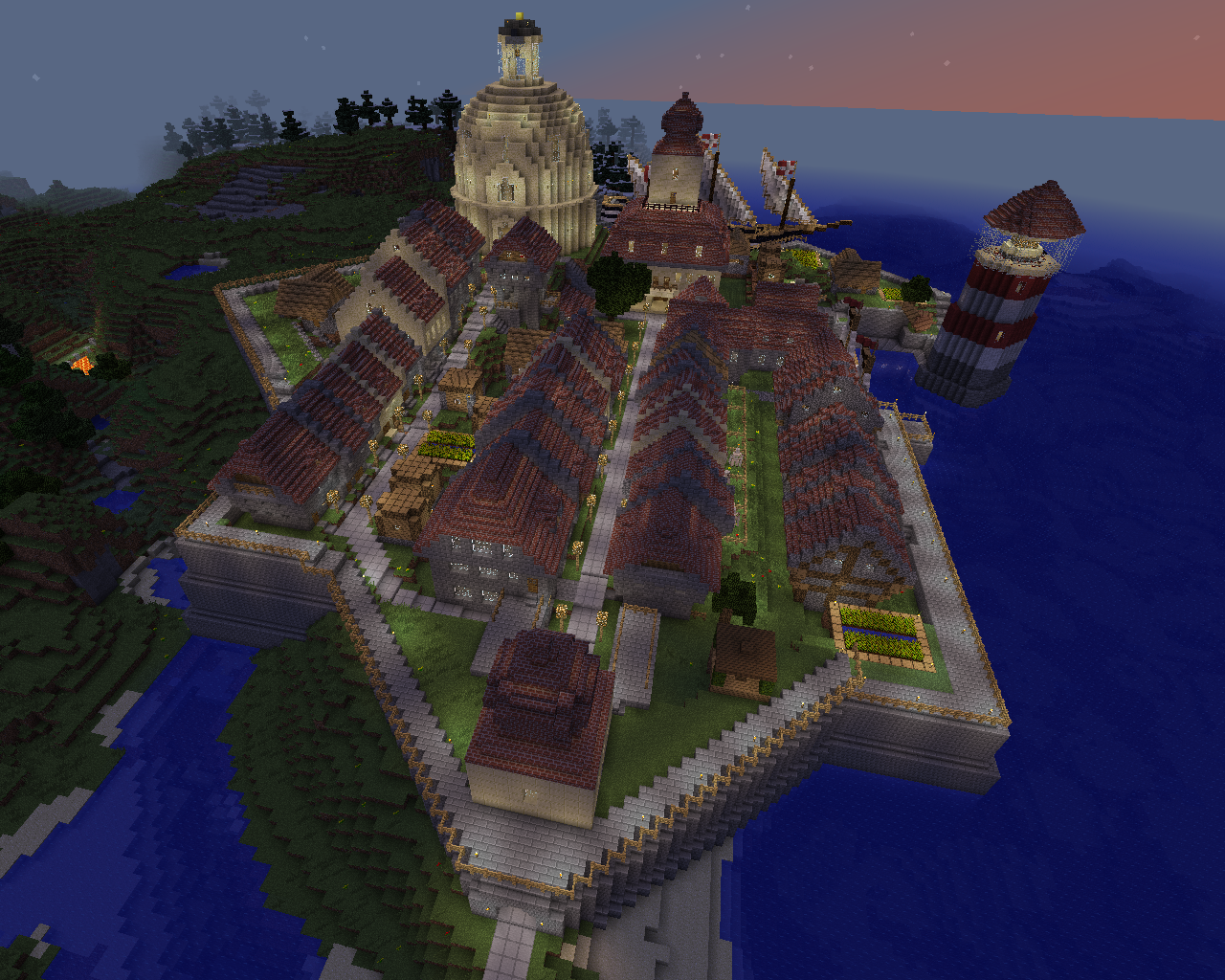 What is the title of this picture ? Seegras Logbook » Blog Archive » Minecraft: Medieval/Baroque Town